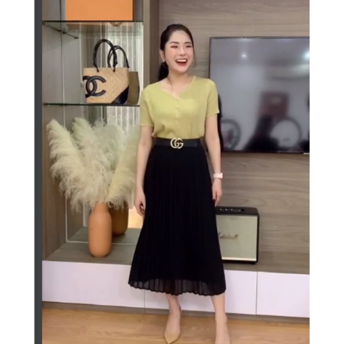 Chân Váy Xếp Ly Dáng Dài Nữ Tính Zym's House - K293