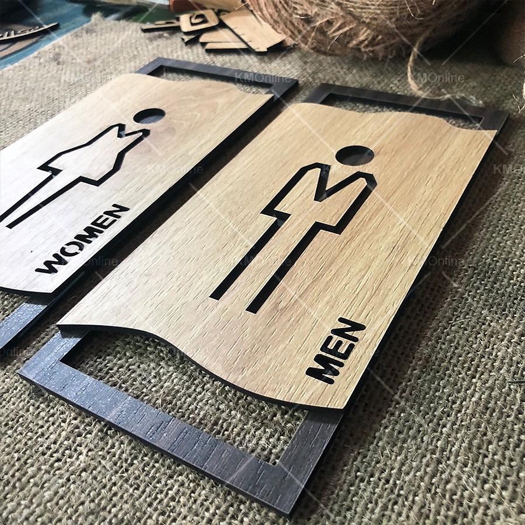 Bảng toilet gỗ decor vintage  thiết kế sang trọng cao cấp