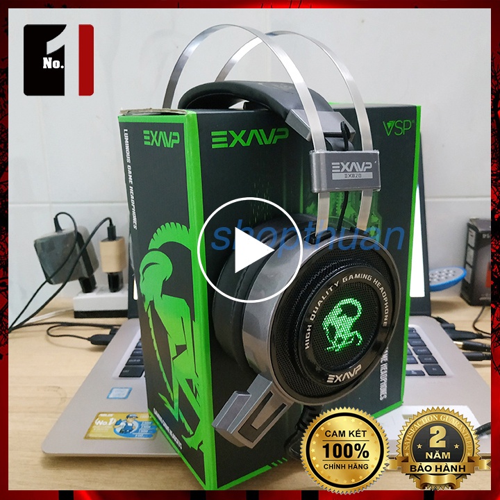 Tai Nghe Nhạc Headphone Gaming Chụp Tai Có Dây EXAVP EX820 Led RGB Tai Nghe Game Thủ Có Mic Máy Vi Tính Laptop Pc