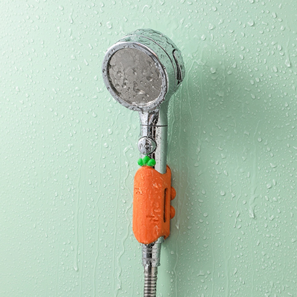 Giá Đỡ Vòi Hoa Sen Bằng Silicone Hình Củ Cà Rốt Có Giác Hút