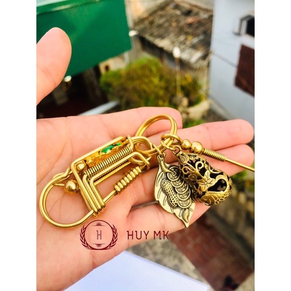 combo móc khoá tỳ hưu + bầu cá chép hoá rồng