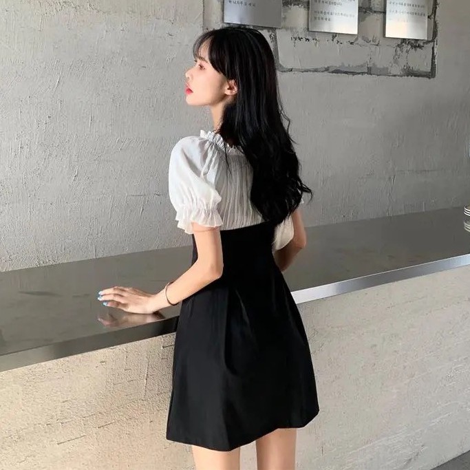 Đầm Tay Phồng Với Thiết Kế Cổ Chữ V Cổ Điển Dành Cho Nữ | BigBuy360 - bigbuy360.vn