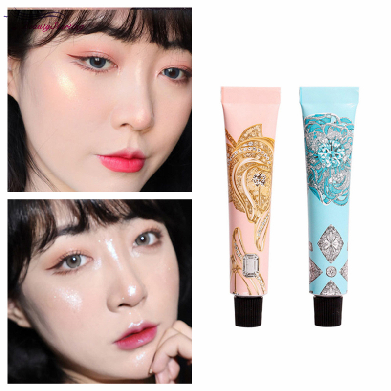 (hàng Mới Về) Kem Bắt Sáng Dạng Lỏng Chống Thấm Nước Màu Vàng Đồng Sáng Bóng