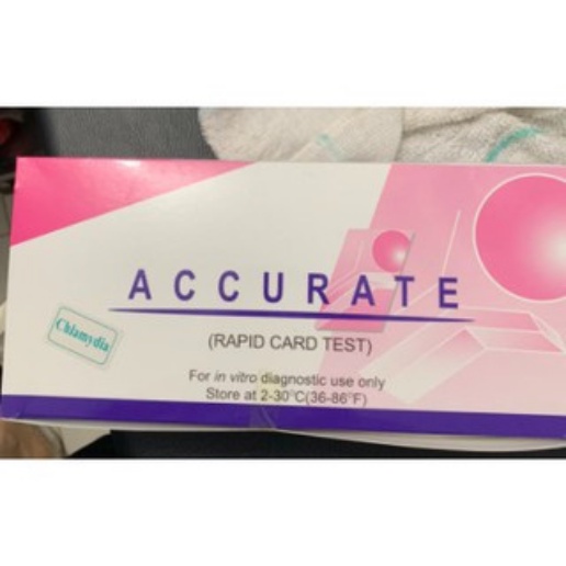 Hộp 25 que test chlamydia accurate rapid card test, nhanh, an toàn, hiệu quả, chính xác.