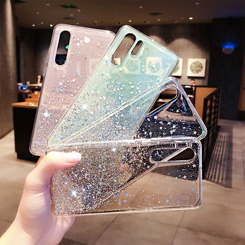 Ốp điện thoại mềm kim tuyến lấp lánh cho Huawei P20 Pro P30 P20 Lite P10 P9 Plus Nova 3e 3i