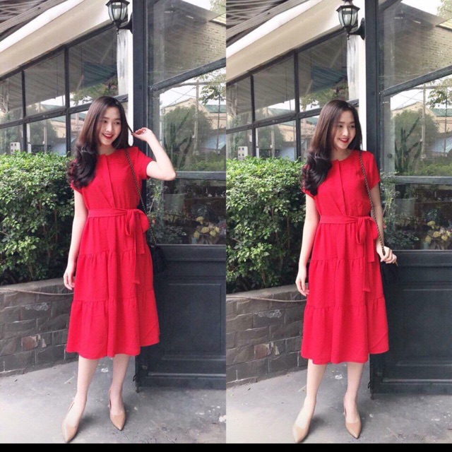 Váy đũi đỏ đủ sz sml