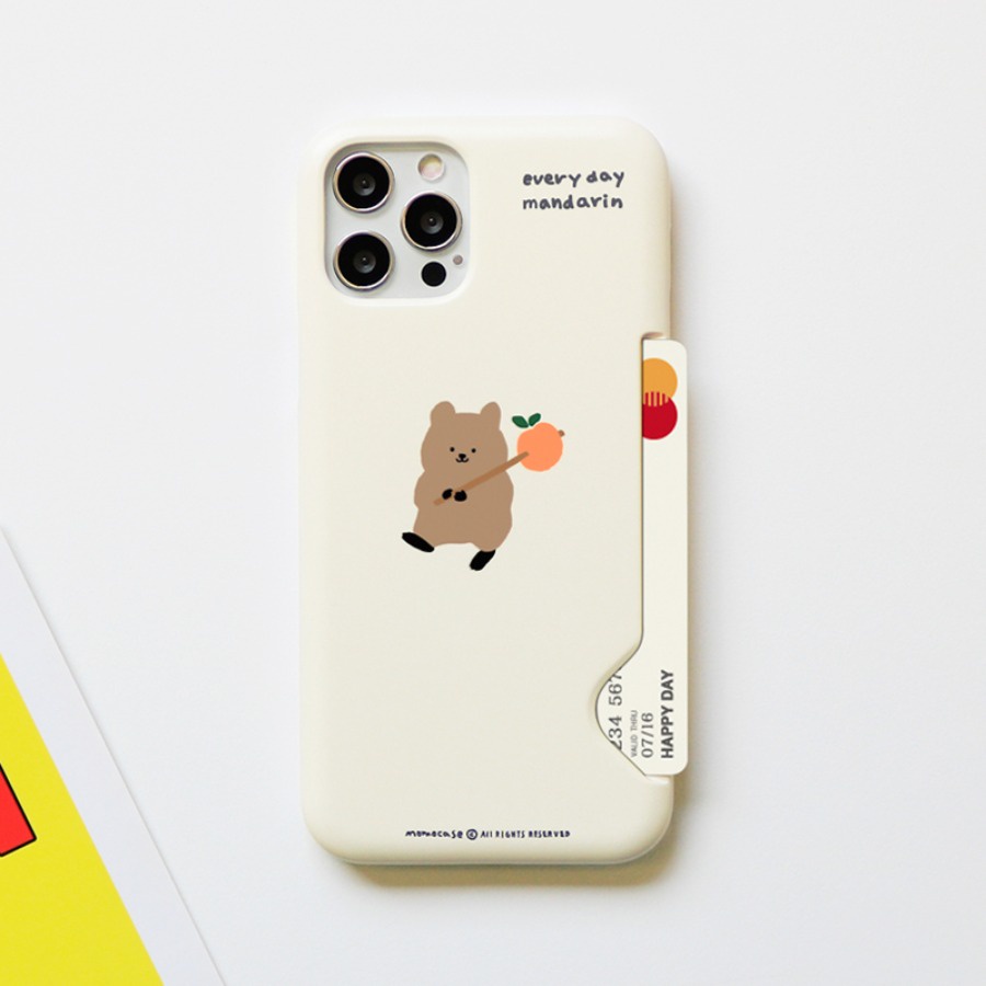 Korea  MoMoCase Grips  cute orange quakka Compatible for iPhone All models Samsung