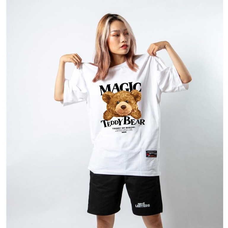 Áo phông unisex tay lỡ form rộng Thun Nam Nữ Gấu mập Teddy Local Brand Mi Midori