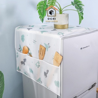 Khăn che tủ lạnh, tấm phủ tủ lạnh chống thấm, áo phủ tủ lạnh có túi ochi home