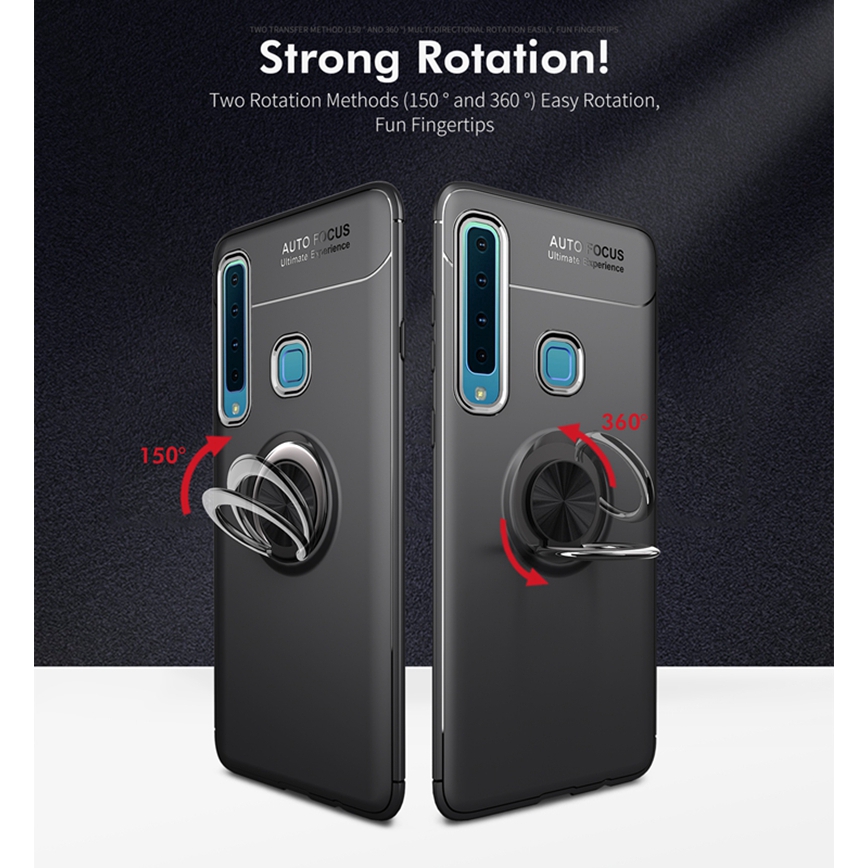 Ốp điện thoại tpu và silicone mềm có nhẫn cầm tay cho Samsung Galaxy A9 2018 A7 2018