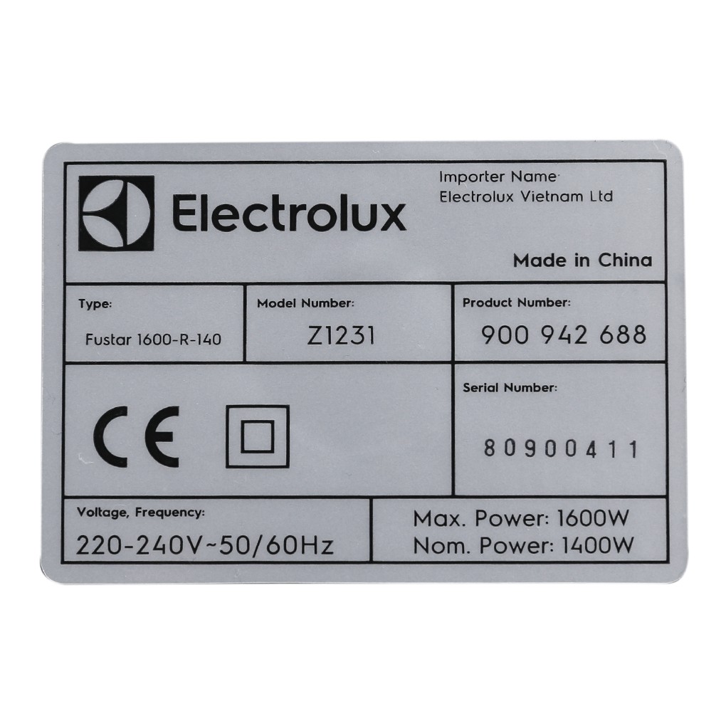Máy hút bụi Electrolux Z1231 1600W (Hàng trưng bày - Bảo hành 24 tháng chính hãng) | BigBuy360 - bigbuy360.vn