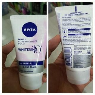 Sữa rửa mặt Nivea bùn khoáng Dưỡng trắng, mờ vết thâm 100g