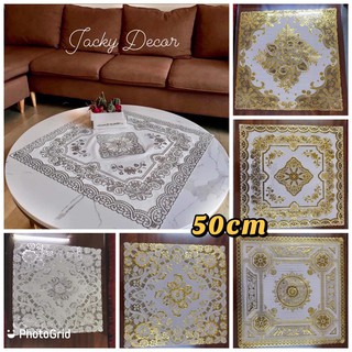 [FREESHIP] Khăn trải bàn vuông 50x50cm PVC Ren Hoa Dập Nổi 3D - HÀNG LOẠI 1
