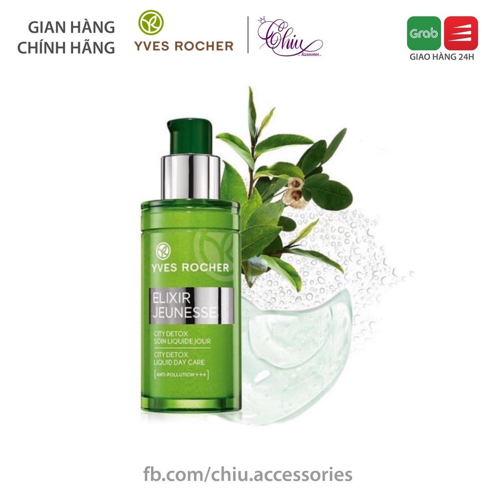 Dưỡng Da Ban Ngày Ngừa Lão Hóa Yves Rocher ELIXIR JEUNESSE City Detox Soin Liquide jour 50ml