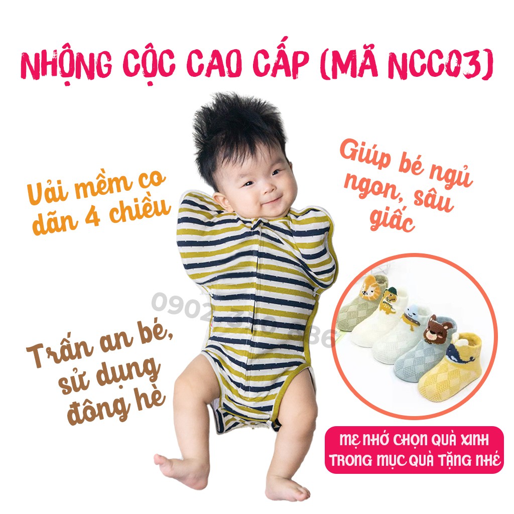 Nhộng Chũn Cộc Hở Chân💖𝑭𝑹𝑬𝑬𝑺𝑯𝑰𝑷💖 Nhộng Cộc NOONON Cao Cấp Giúp Bé Sơ Sinh Ngủ Ngon