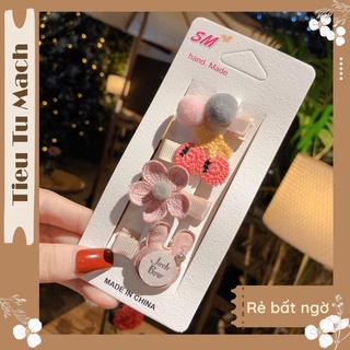 Set 4 kẹp tóc dễ thương cho bé gái