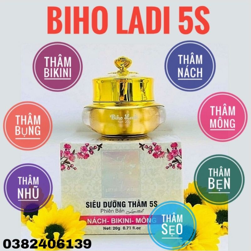 BIHO LADI 5S Đánh Bay Thâm Nách, Thâm Mông, Thâm Bikini, Siêu Dưỡng Thâm 5s BIHO LADY