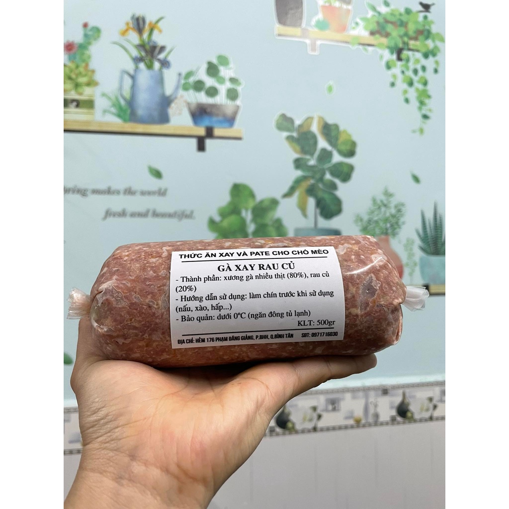 500g Gà xay rau củ