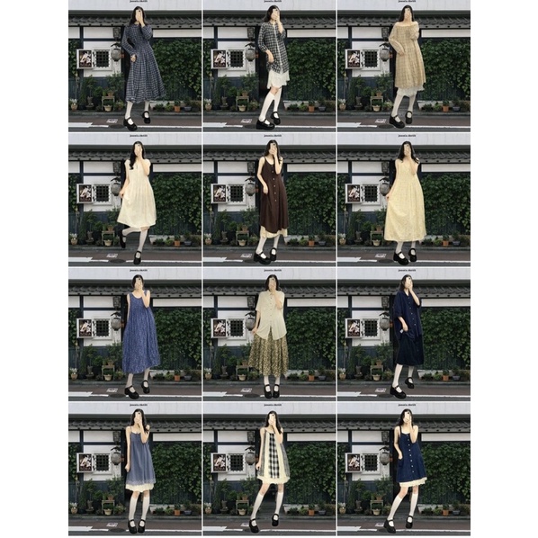Set đầm xô, chân váy