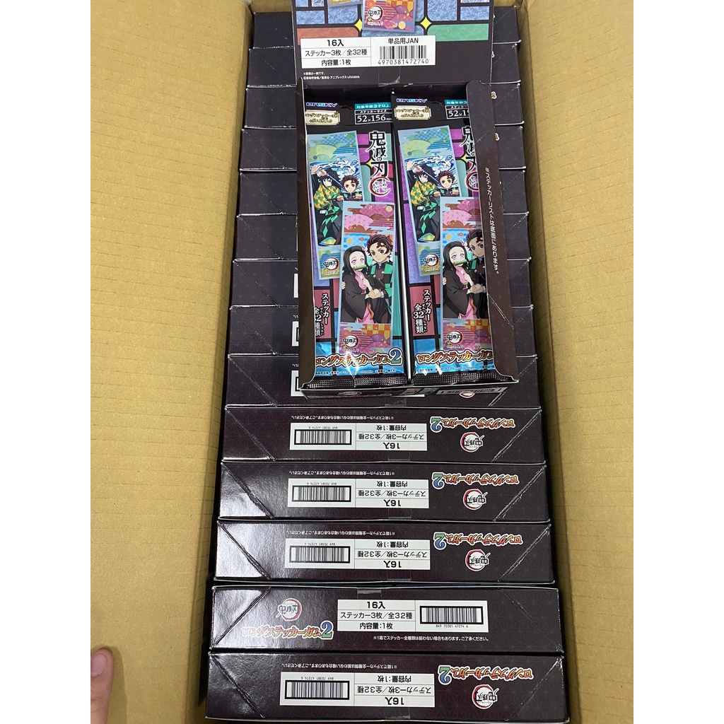 Pack Deco sticker gum - nhân phẩm Demon Slayer - Kimetsu No Yaiba - Vol 2 - JP- Chưa mở