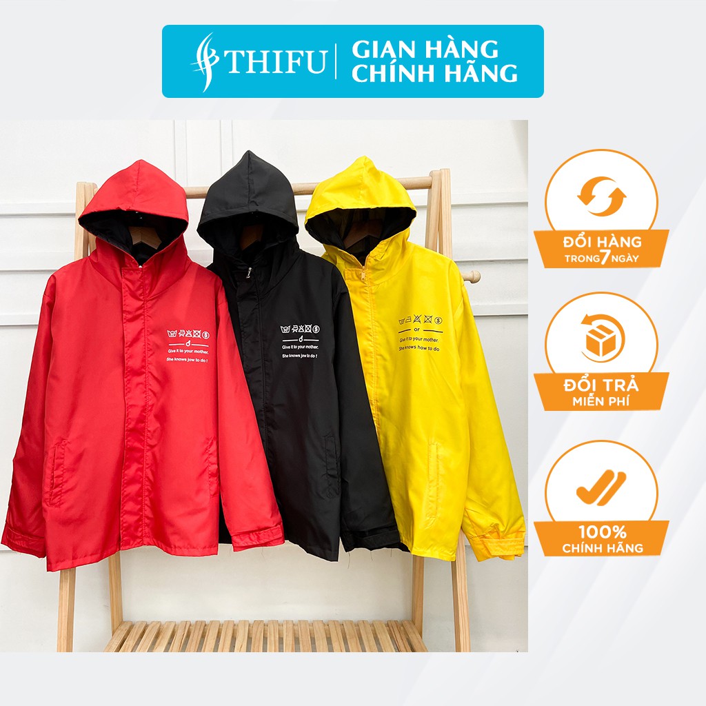 Áo Khoác Dù THIFU FASHION Hai Lớp In Ký Hiệu, Ao Khoac Chống Nắng Tránh Mưa Cho Nam Và Nữ | BigBuy360 - bigbuy360.vn