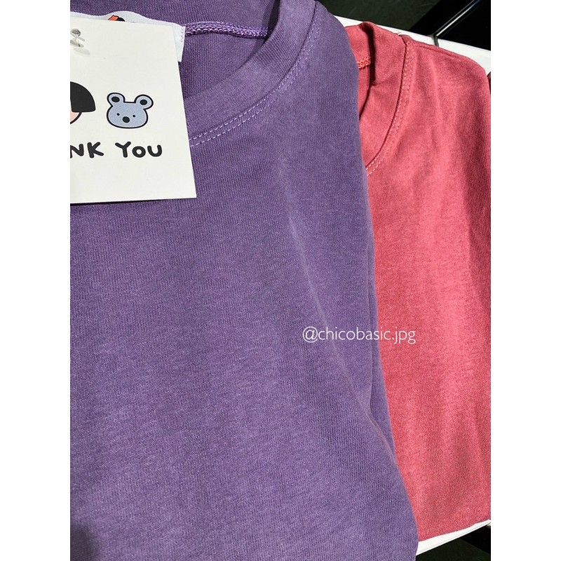 Áo phông trơn dày dặn 3 màu oversize nam nữ mặc tay lỡ from rộng 100% cotton co dãn 4 chiều