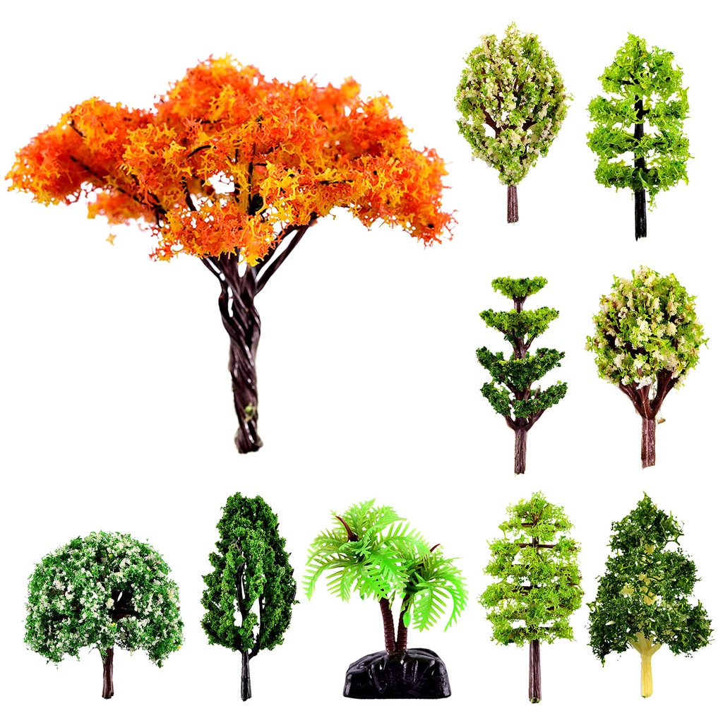 Đồ trang trí Cây Mini Bằng Nhựa Resin Dùng Trang Trí Tiểu Cảnh Diy