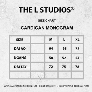 THELSTUDIOS Áo Cardigan họa tiết Monogram