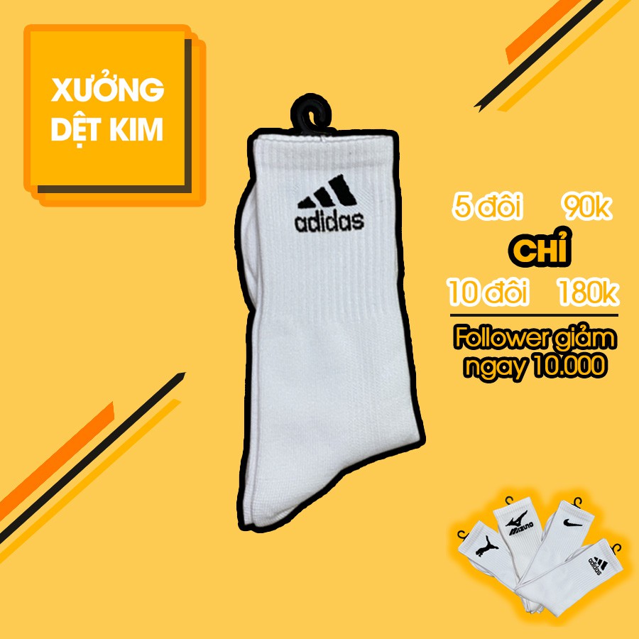 CỔ DÀI/LOẠI DÀY - Tất dệt kim Nike, Adidas, Mizuno, Puma VNXK - Chất đẹp