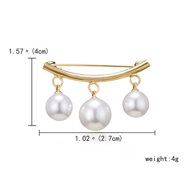 Ghim cài áo đính hạt ngọc trai nhân tạo phong cách Hàn Quốc đơn giản thời trang dành cho nữ