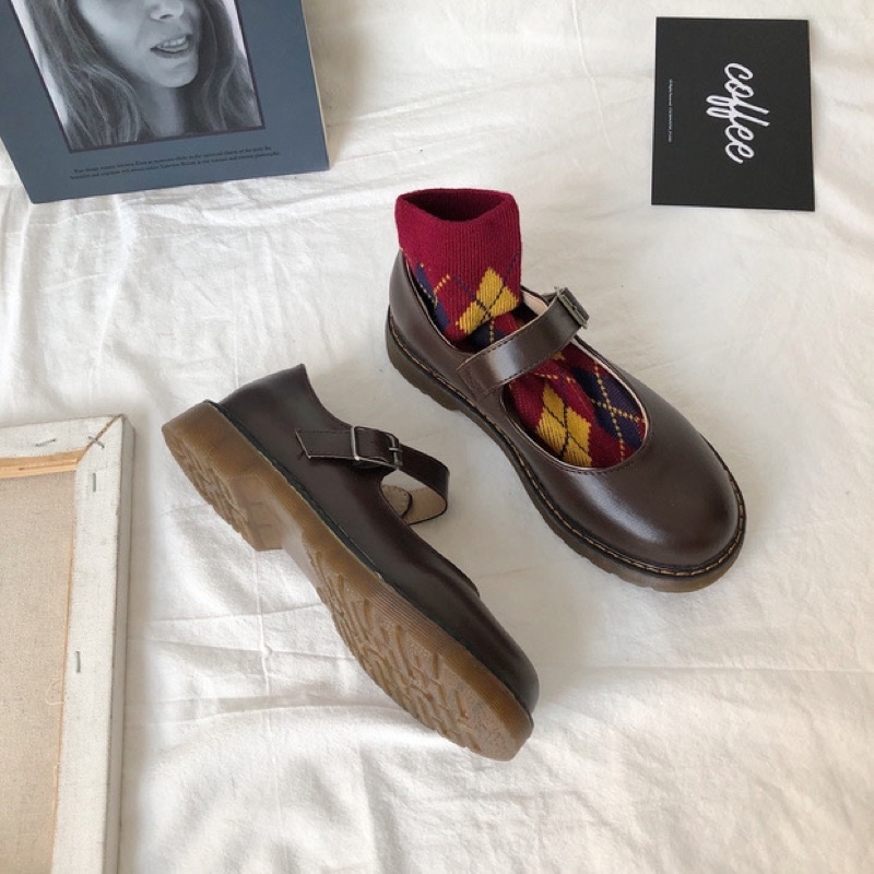 Giày búp bê có quai vintage Mary Jane Yannie Lolita ulzzang Hàn Quốc - Yannie