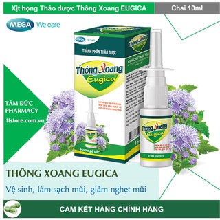 Thông xoang eugica - xịt mũi thảo dược eugica giúp sạch mũi, thông thoáng mũi - mega we care