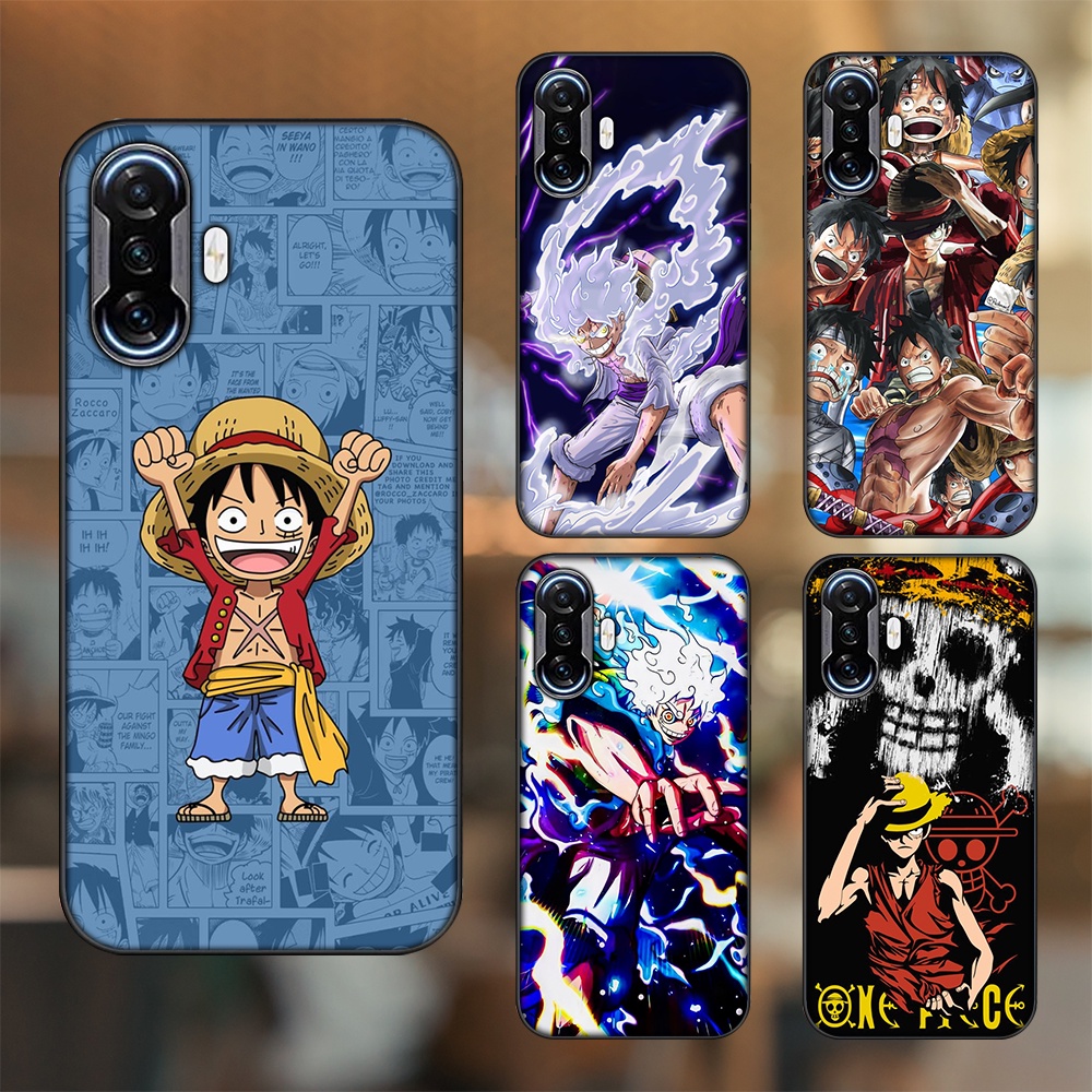 Ốp lưng Xiaomi K40 Gaming viền đen in hình Luffy One Piece