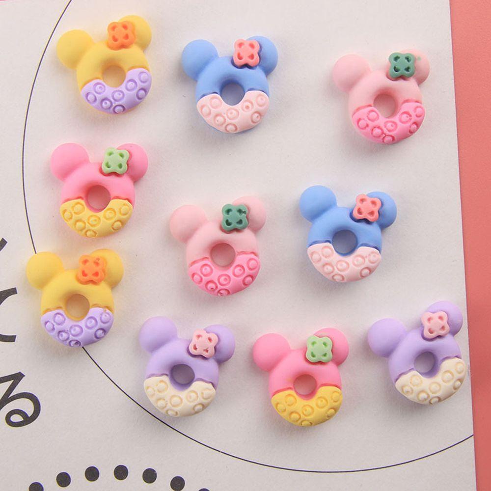 Phụ Kiện Trang Trí Móng Tay Hình Bánh Donut / Chuột Mickey Dễ Thương DIY