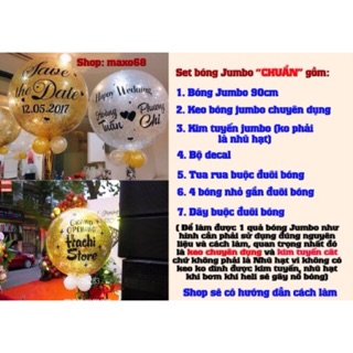 Bóng jumbo ''CHUẨN", đầy đủ phụ kiện chuẩn theo kèm