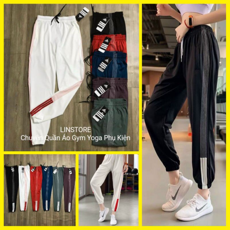 LINSTORE - Quần Jogger Nữ Gym Sport - Chất Thun Co Giãn Dày Dặn Đường may kỹ đẹp