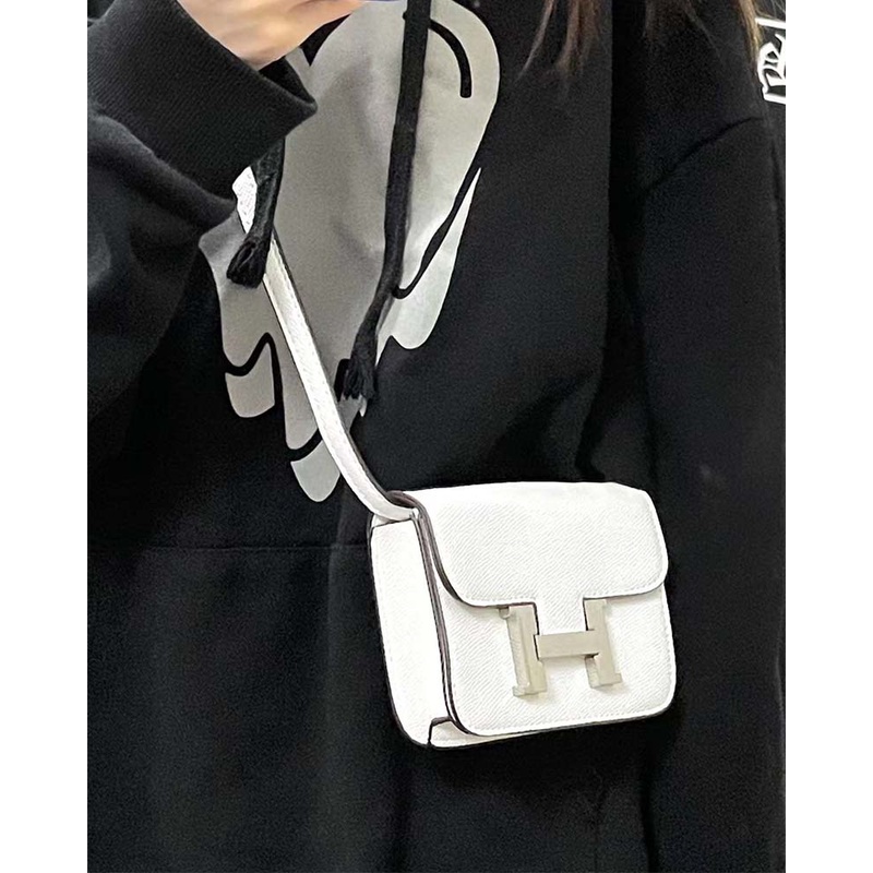 Mini kangkang H Túi đeo một bên vai hình mũi heo có dây xích nhỏ hàng mới