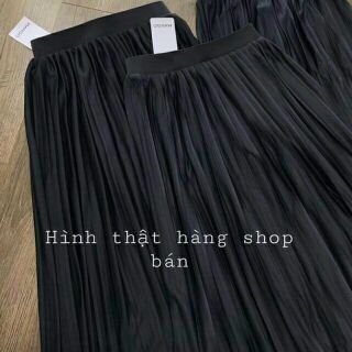 Chân váy dài xếp ly (ảnh thật)