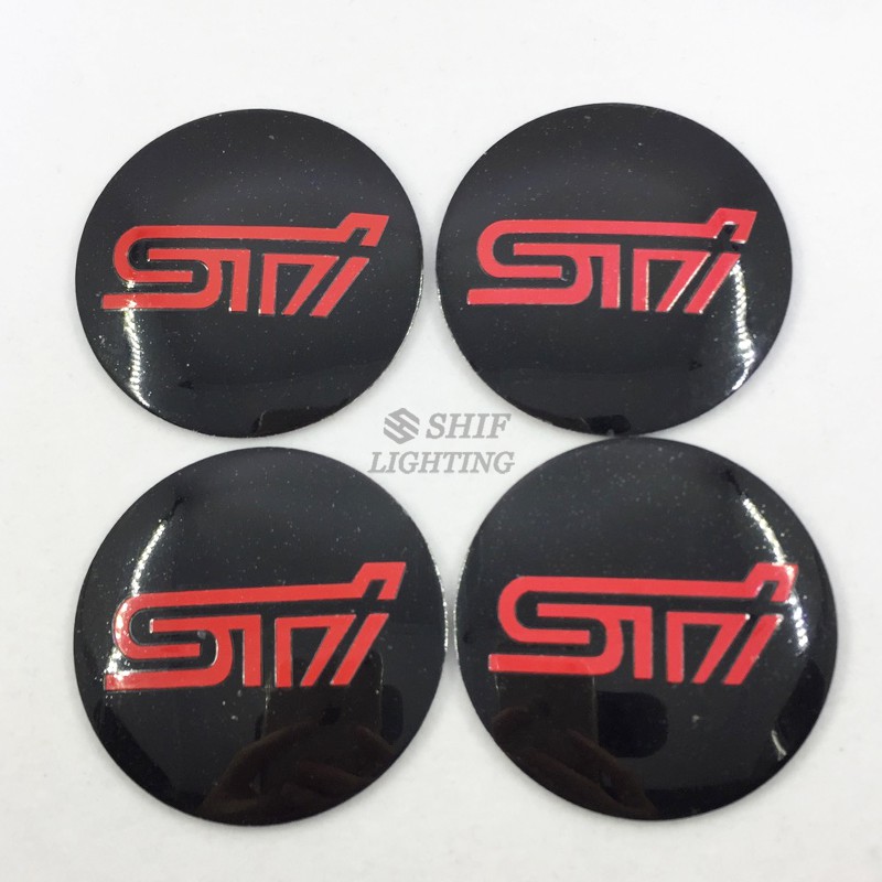 Logo Trang Trí Trục Bánh Xe Hơi 4 X 56mm Cho SUBARU STI