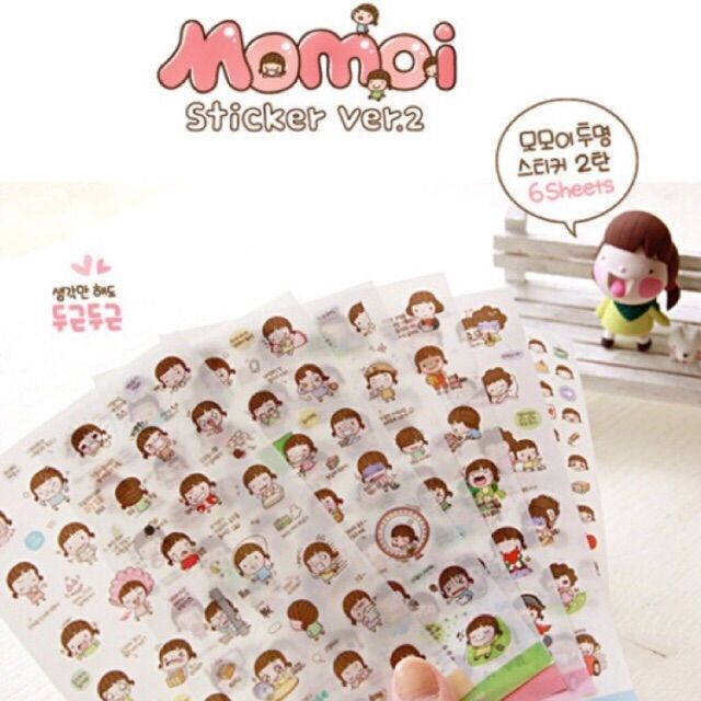 Set 5 sticker cô bé Momoi dễ thương