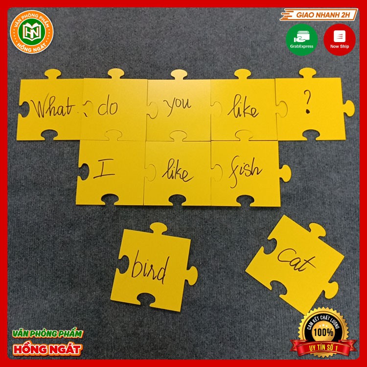 Đồ chơi giáo dục bộ xếp hình puzzle chất liệu alu, đồ dùng làm giáo cụ dạy học của giáo viên trong dạy học