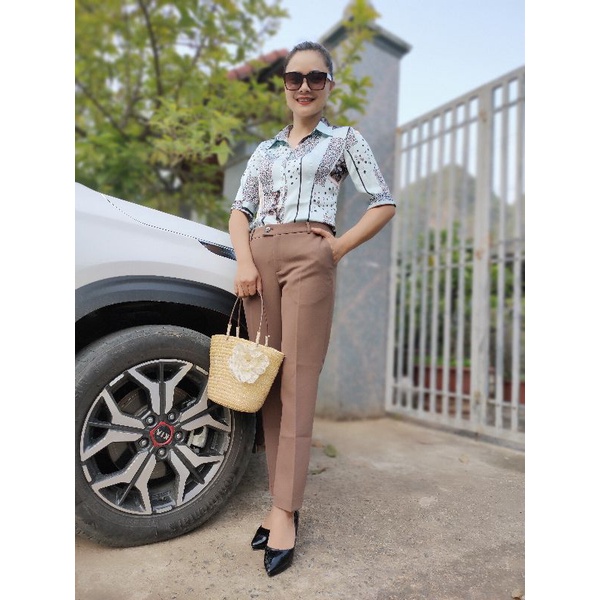 SƠ MI LỤA HOẠ TIẾT KẺ HÌNH GDA