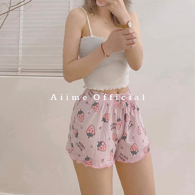 Quần đùi nữ cotton cute nhiều mẫu freesize từ 40-65kg