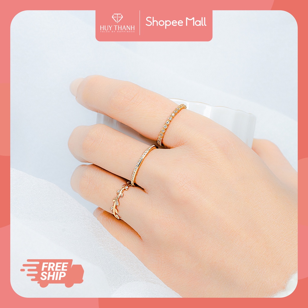 Nhẫn nữ vàng 10k NLF05 Huy Thanh Jewelry