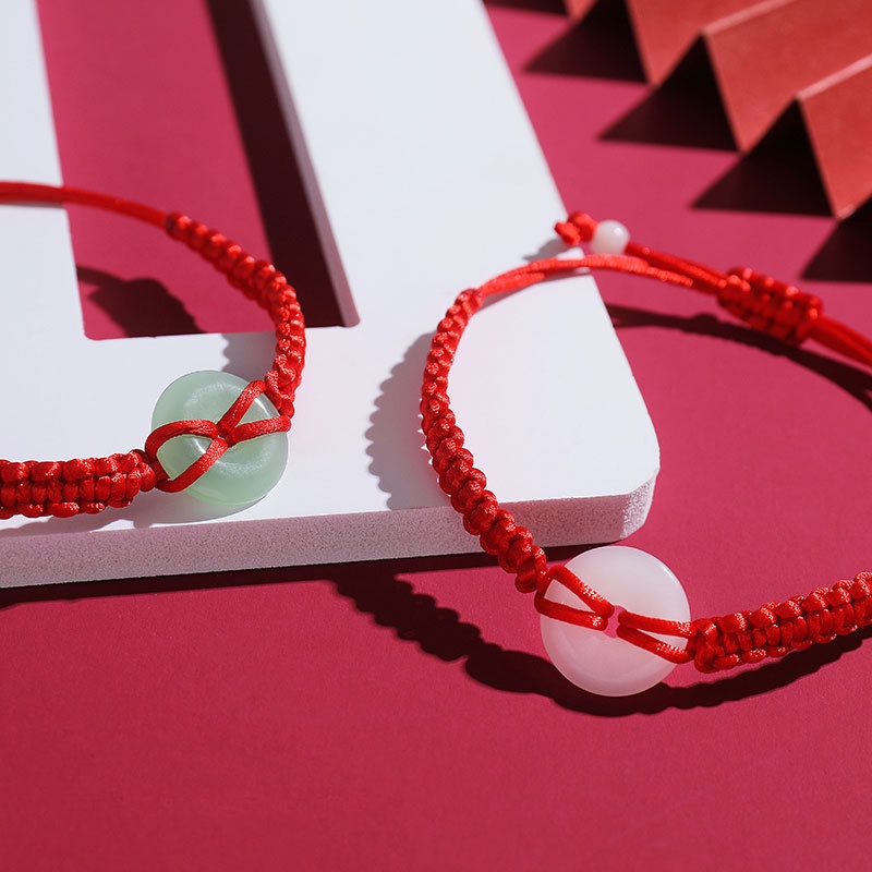 Vòng Tay Bện Dây Đỏ May Mắn Thời Trang Unisex