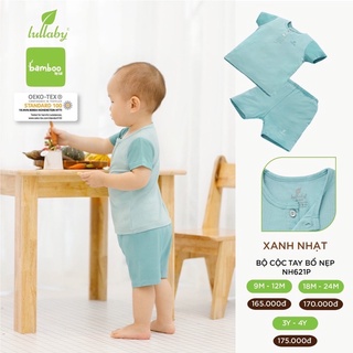 Bộ Lullaby Bamboo cao cấp mềm mịn cộc tay bổ nẹp trơn nhẹ nhàng cho bé trai bé gái NH621P