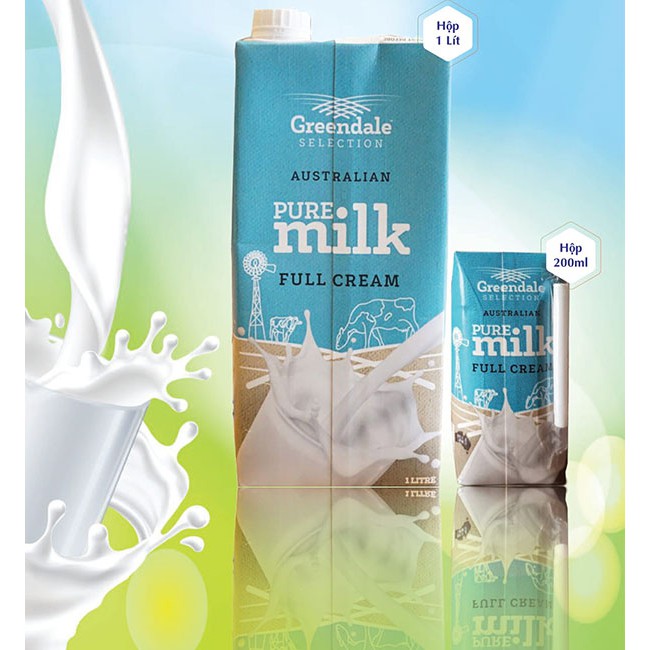 Sữa tươi nguyên kem Greendale Pure Milk 1L Nhập Khẩu Úc Chính Hãng