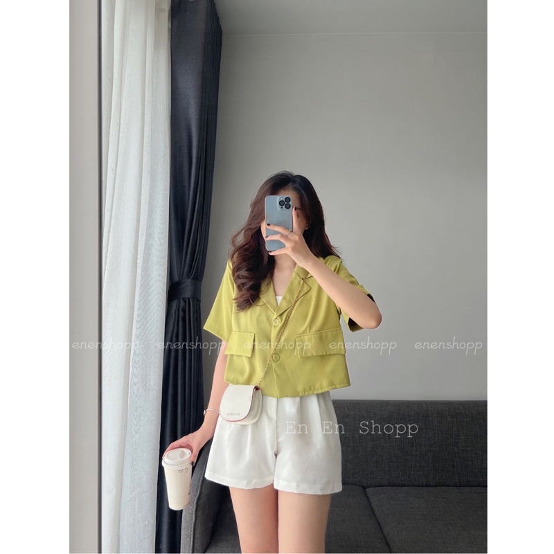 Áo vest croptop lửng , áo blazer kiểu dáng lửng