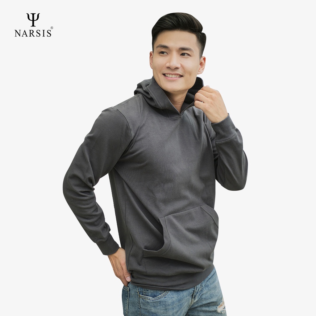 Áo hoodie Nam Narsis D4117 màu xám