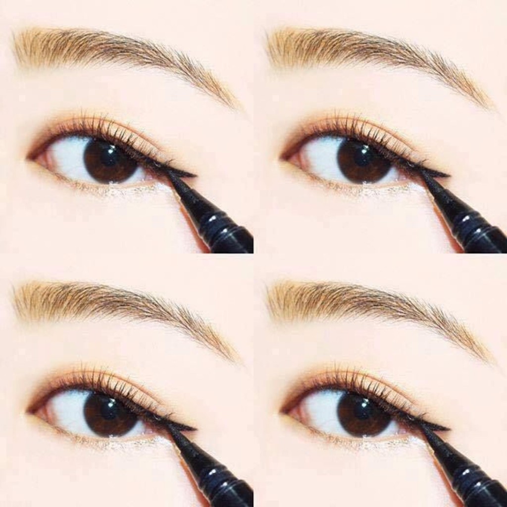 Bút dạ kẻ mắt không lem, không trôi Hàn Quốc Karadium Waterproof Brush Liner Black